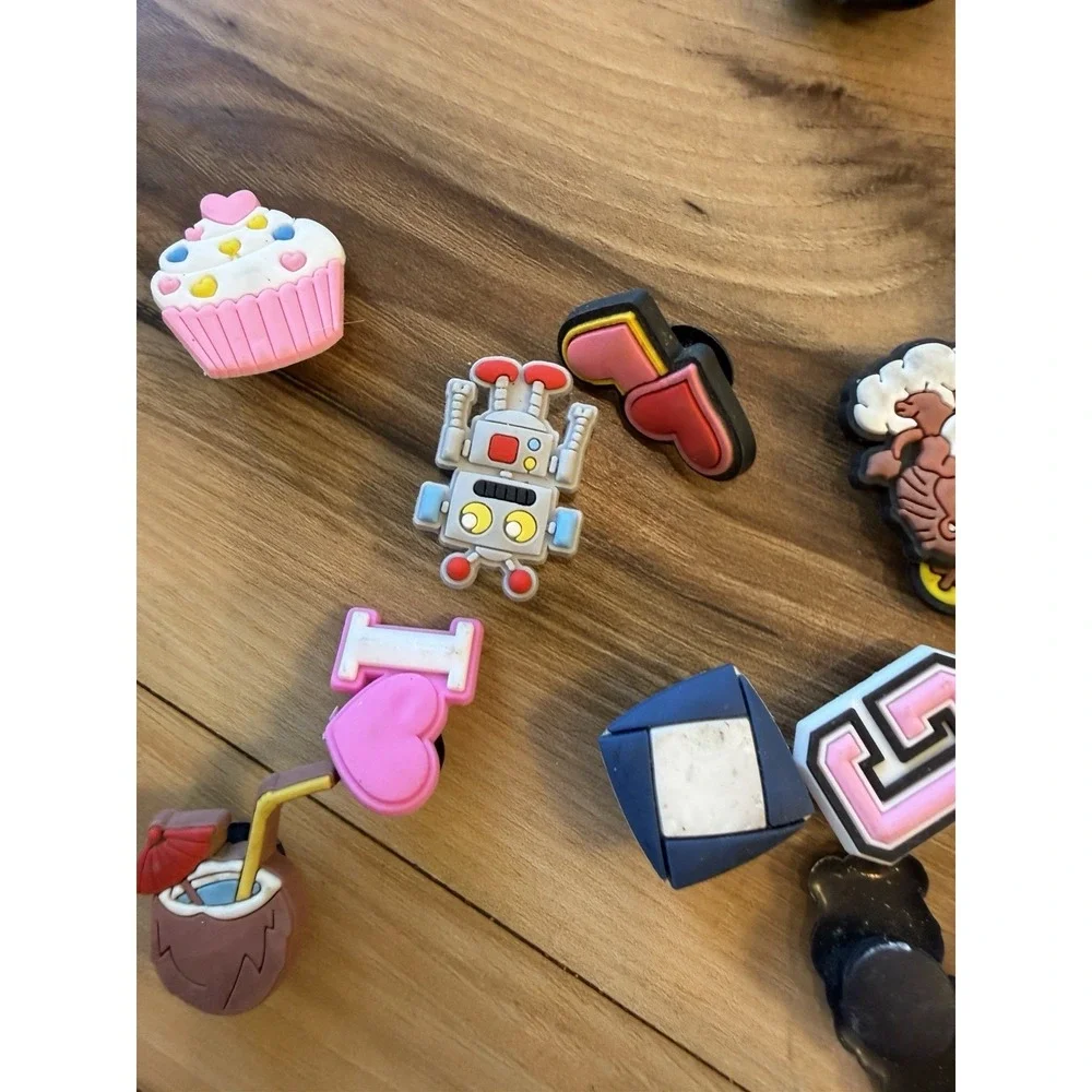 Shoe Charms Lot ~70pcs Jibbitz Style Croc Accessories Mixed Cartoon Letters